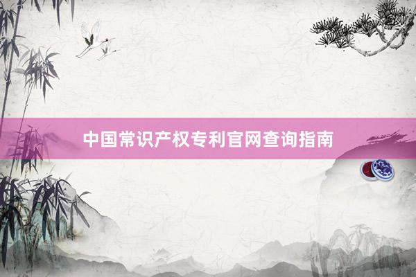 中国常识产权专利官网查询指南
